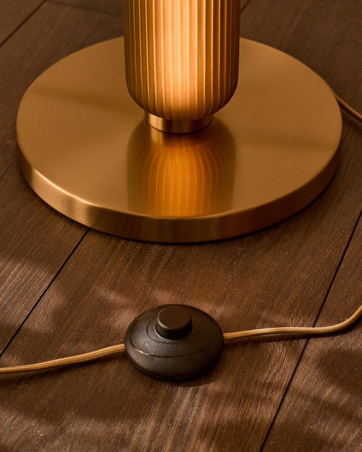 Amalfi olive green glass floor lamp