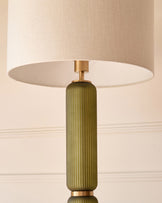 Amalfi olive green glass floor lamp