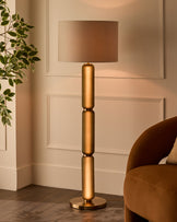 Amalfi olive green glass floor lamp