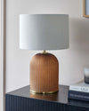 Amalfi Amber Table Lamp with Linen Look Shade