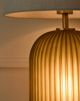 Amalfi olive green glass table light