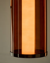 Amber mocha, caramel and champagne glass 3 cluster drop pendant light