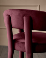 Anya plum velvet dining chair