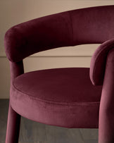 Anya plum velvet dining chair