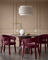 Anya plum velvet dining chair
