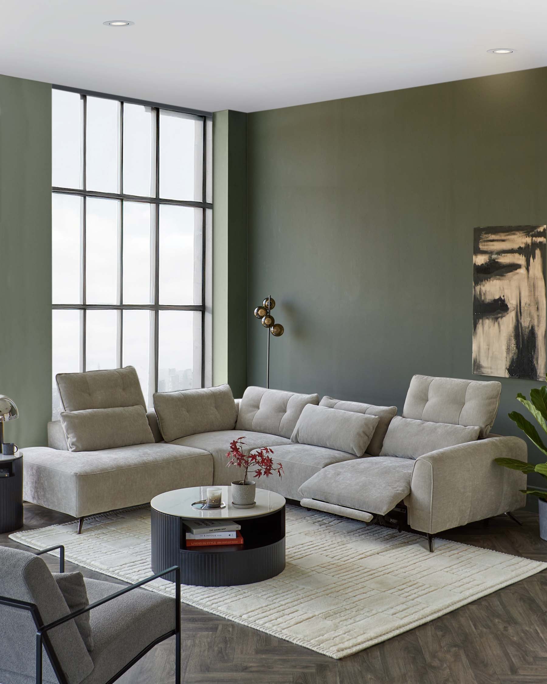 Arianna Light Grey Corner Chaise (Left Hand) – Danetti