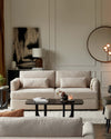 Ashby 3 Seater Sofa Natural Weave With Black Wood Legs