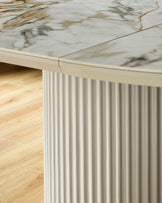 Austin natural ceramic 4 - 6 extending dining table