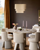 Austin natural ceramic 4 - 6 extending dining table
