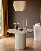 Austin natural ceramic 4 - 6 extending dining table