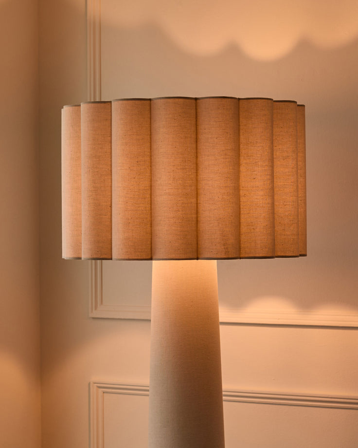 Austin natural linen floor lamp