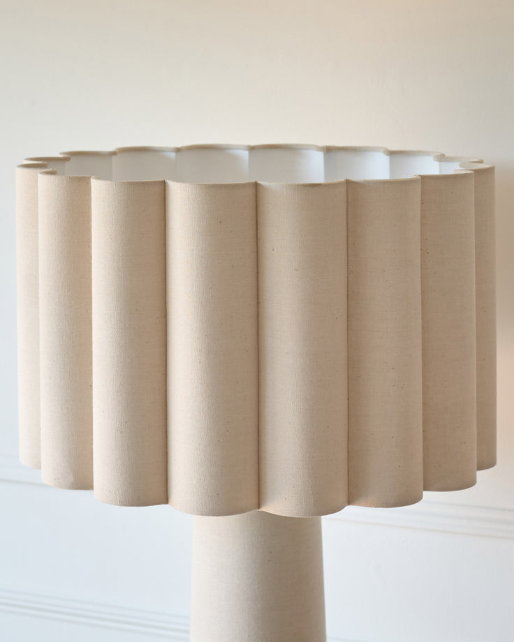 Austin natural linen floor lamp