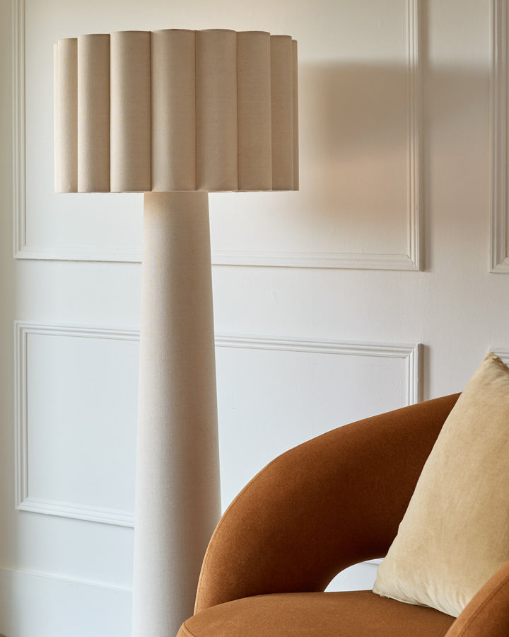 Austin natural linen floor lamp