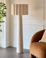 Austin natural linen floor lamp