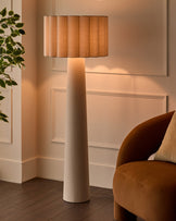 Austin natural linen floor lamp