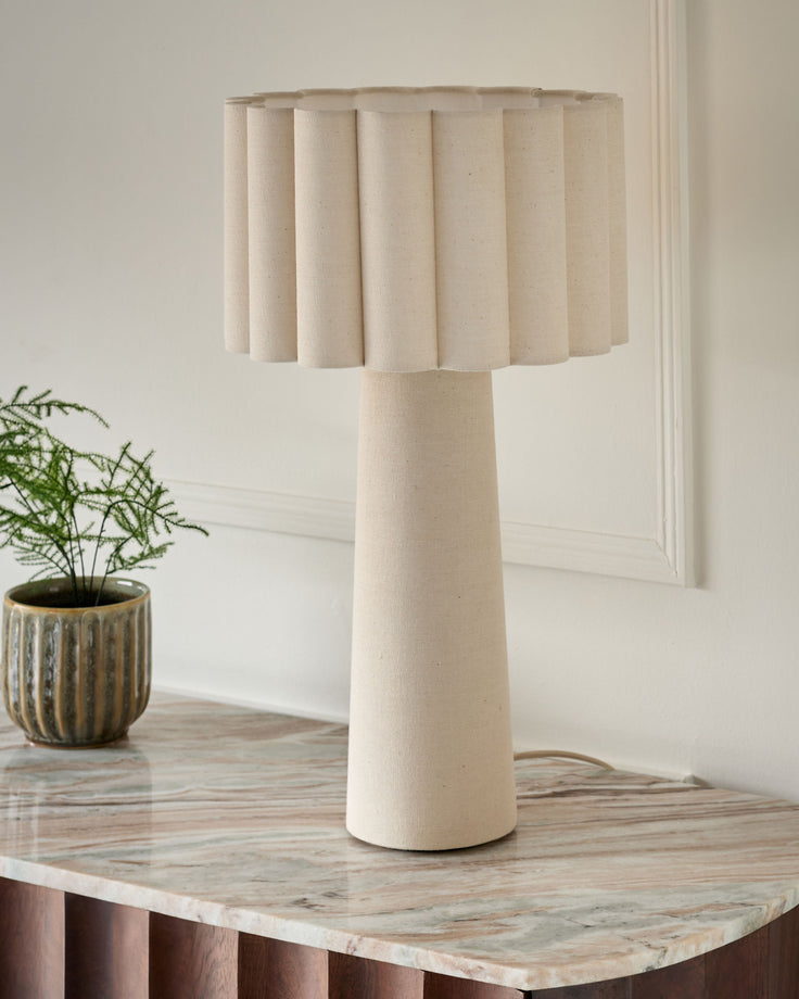 Austin natural linen table lamp