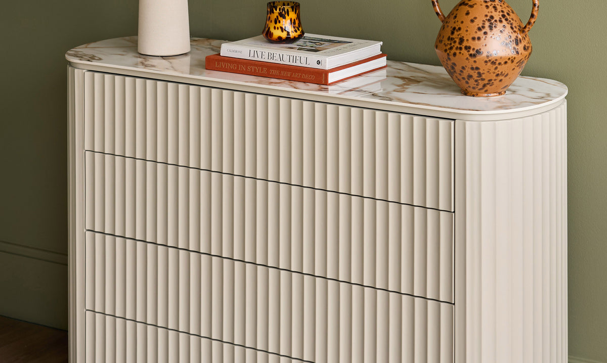 Austin natural ceramic chest of drawers