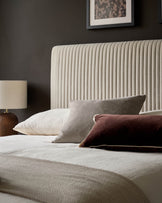 Avery Cream Fabric Double Ottoman Storage Bed