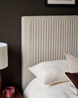 Avery Cream Fabric Double Ottoman Storage Bed