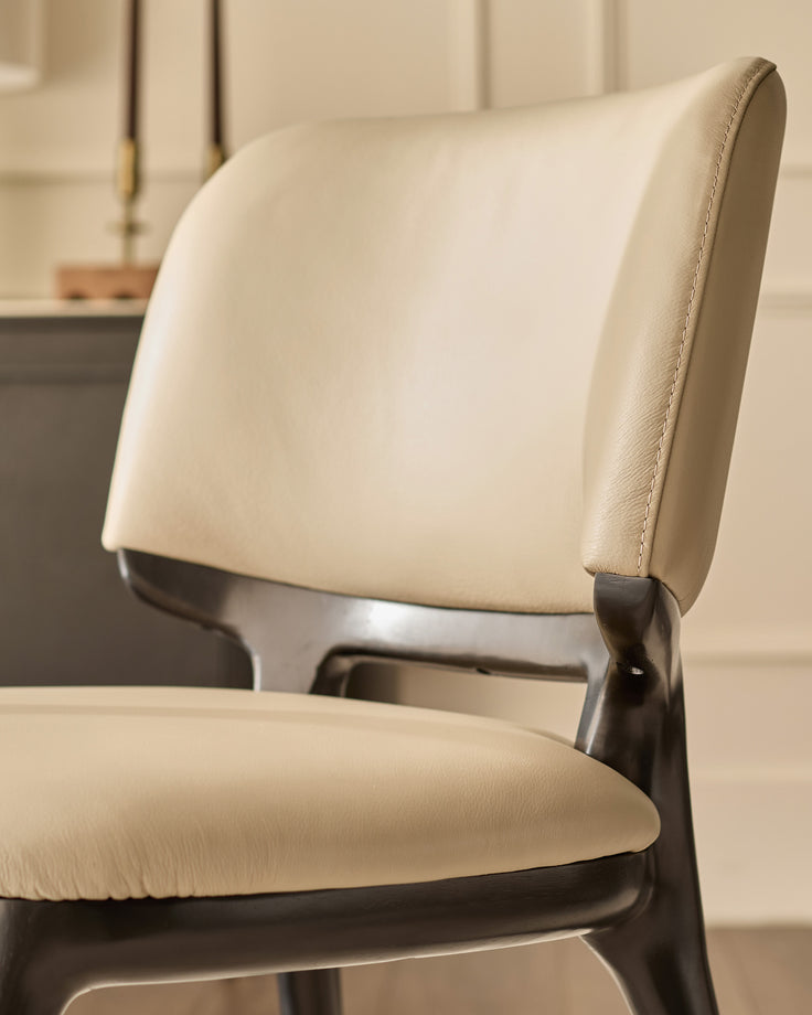 Belle natural leather dining chair - set of 2