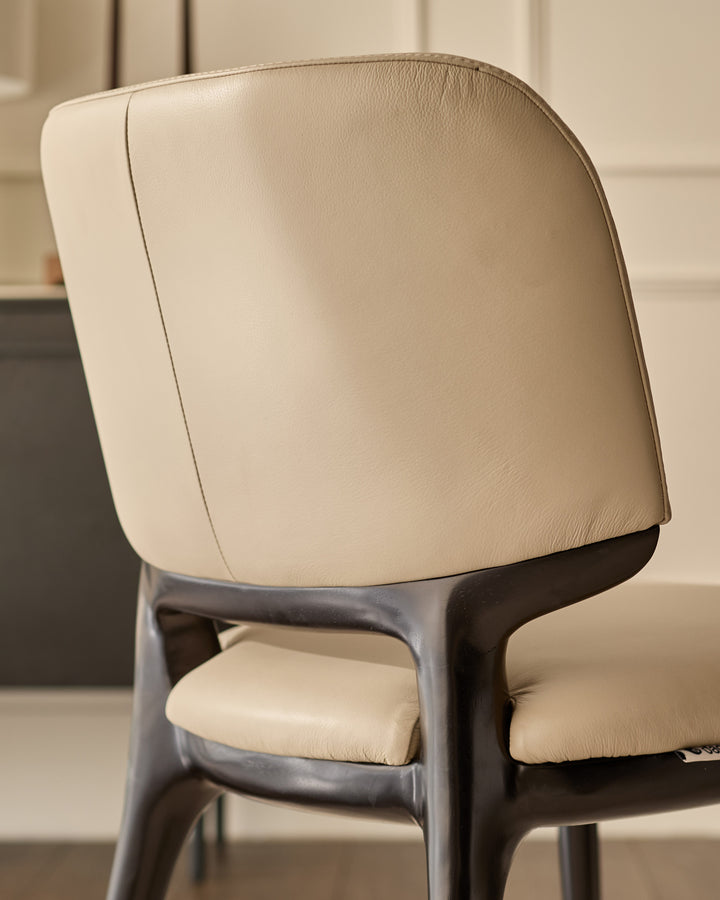 Belle natural leather dining chair - set of 2