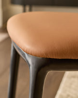 Belle tan leather dining chair - set of 2