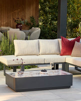 Bianco black with white calacatta garden coffee table