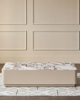 Bianco natural with white calacatta garden coffee table