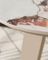 Bianco natural with white calacatta garden side table