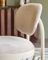 Blake champagne velvet with natural metal dining chair