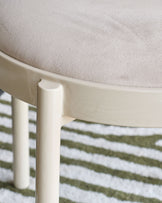 Blake champagne velvet with natural metal dining chair