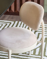 Blake champagne velvet with natural metal dining chair