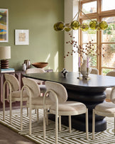 Blake champagne velvet with natural metal dining chair