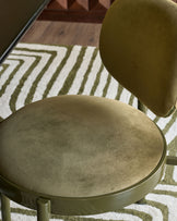 Blake olive green velvet with olive green metal dining chair