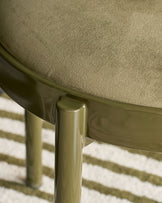 Blake olive green velvet with olive green metal dining chair