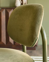 Blake olive green velvet with olive green metal dining chair