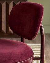 Blake plum velvet with plum metal dining chair
