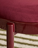 Blake plum velvet with plum metal dining chair