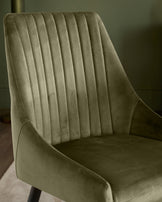 Blakely olive green velvet dining chair - set of 2