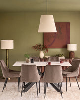 Blakely mocha velvet dining chair - set of 2