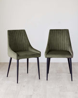 Blakely olive green velvet dining chair