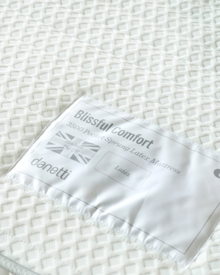 Danetti 'Blissful Comfort' 3500 pocket sprung latex mattress, made in the UK.