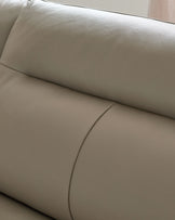 Brooks Light Grey Leather Left Hand Corner Chaise Sofa