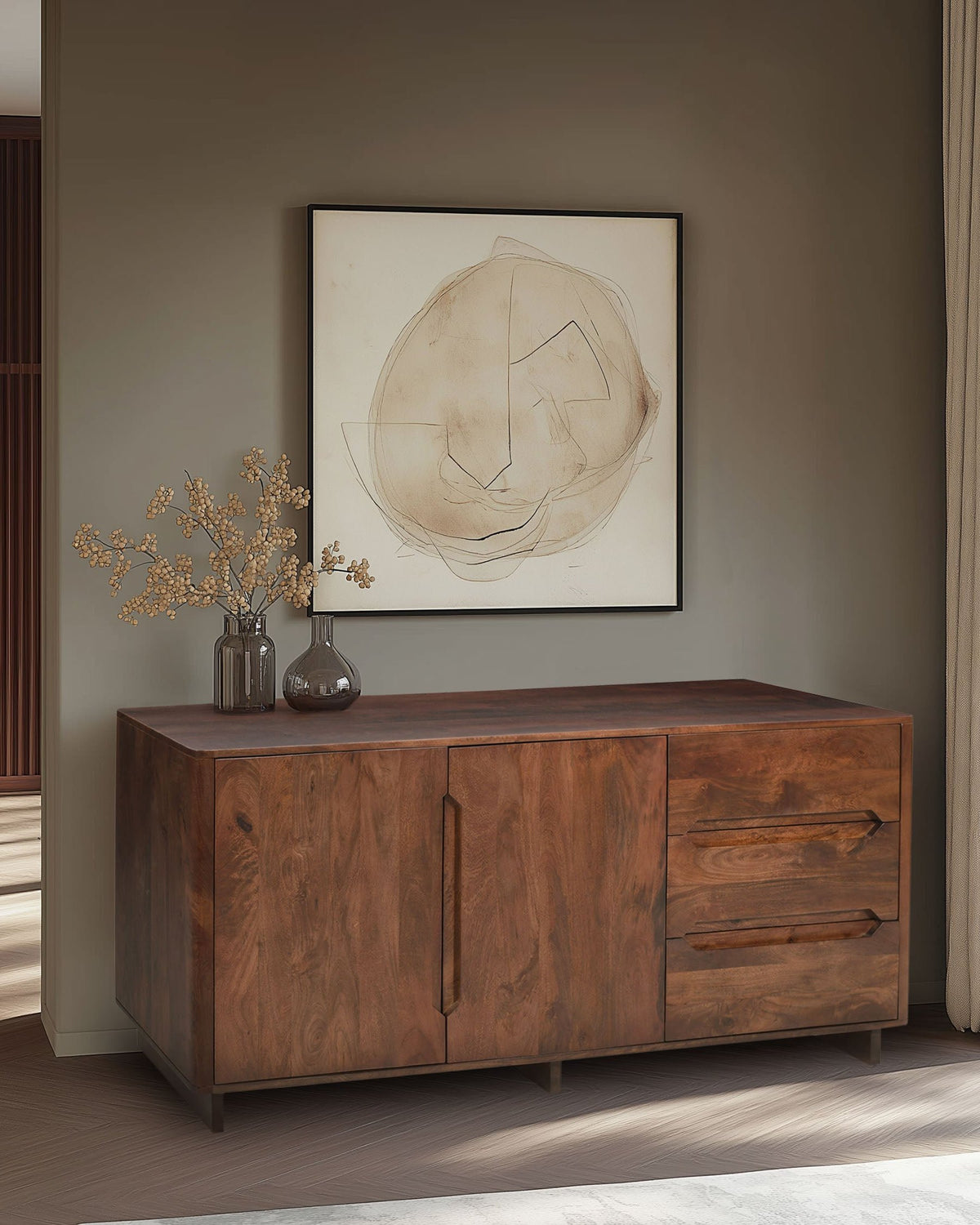 Bryce dark mango wood sideboard – Danetti