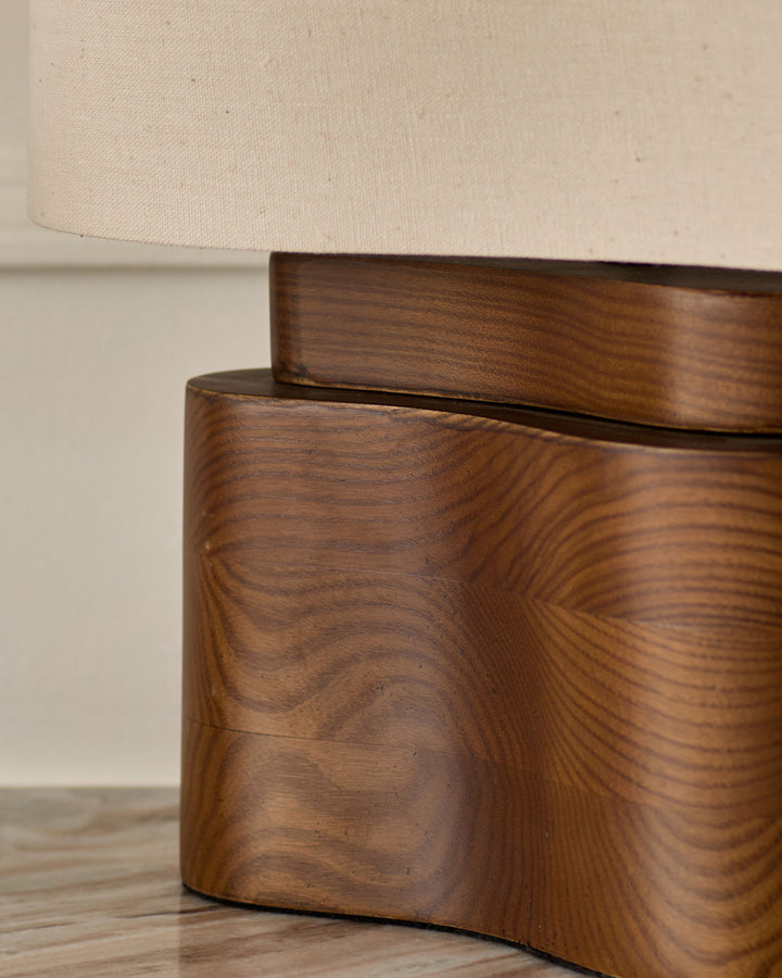 Burleigh natural linen table lamp