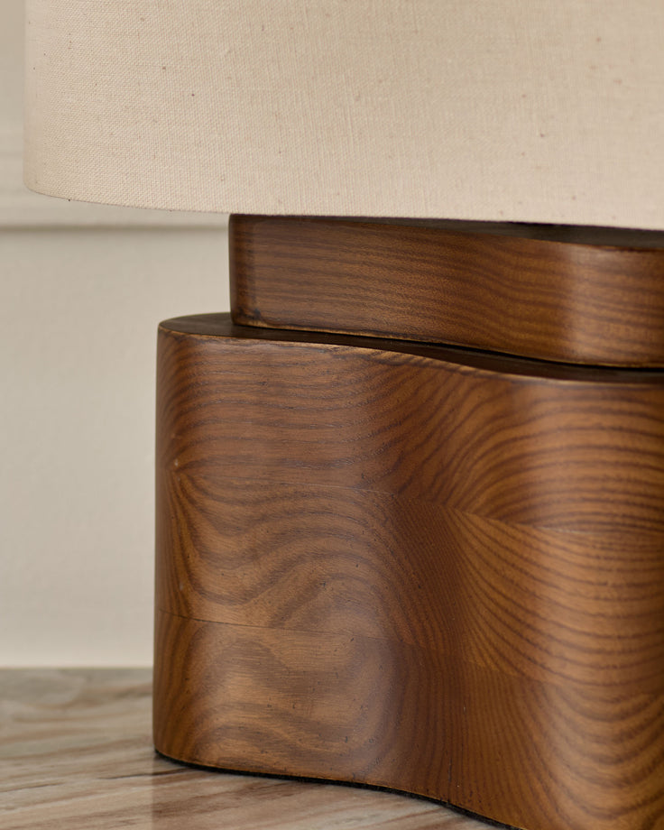 Burleigh natural linen table lamp