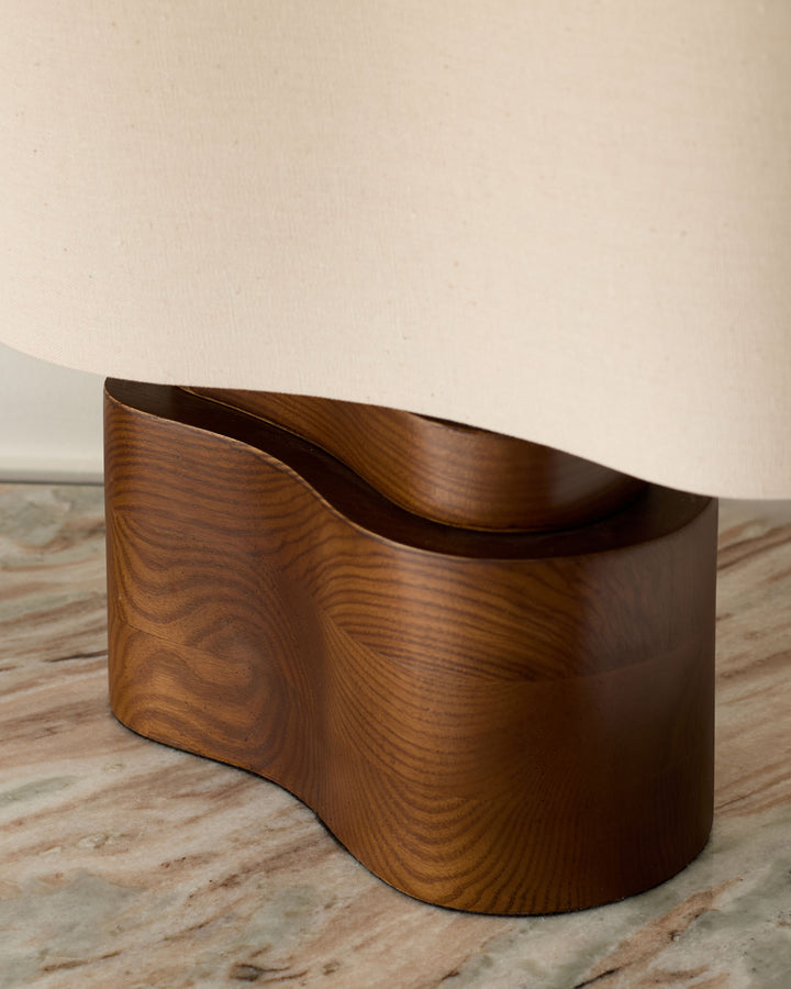 Burleigh natural linen table lamp