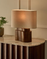 Burleigh natural linen table lamp