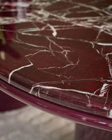 Carlotta red calacatta with plum gloss coffee table