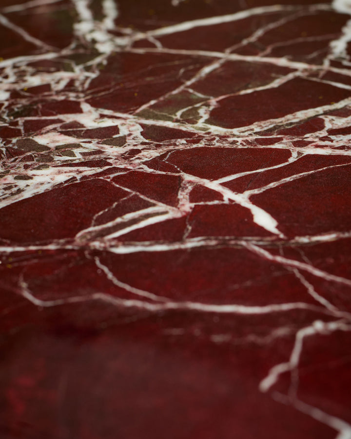 Carlotta red calacatta with plum gloss coffee table